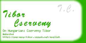 tibor cserveny business card